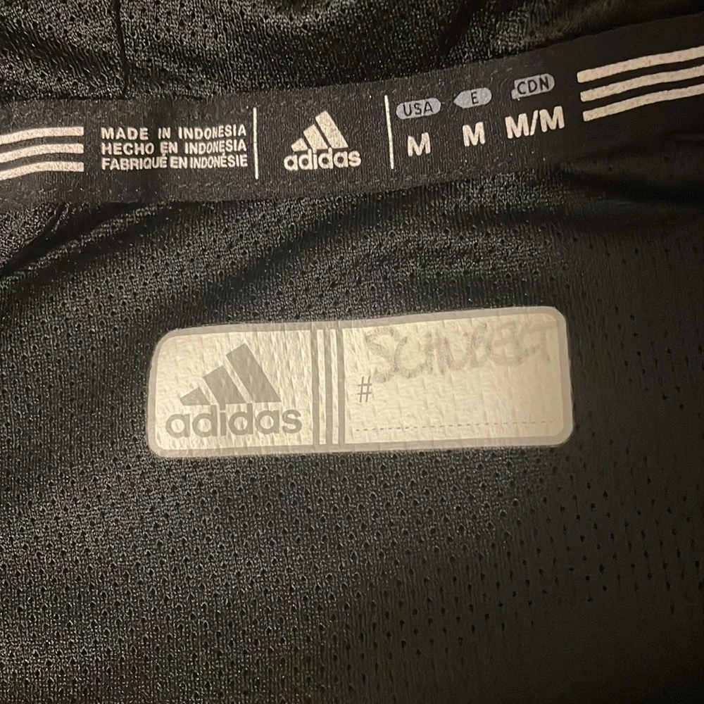 ADIDAS MENs soccer jacket Size M Color Black Gray
